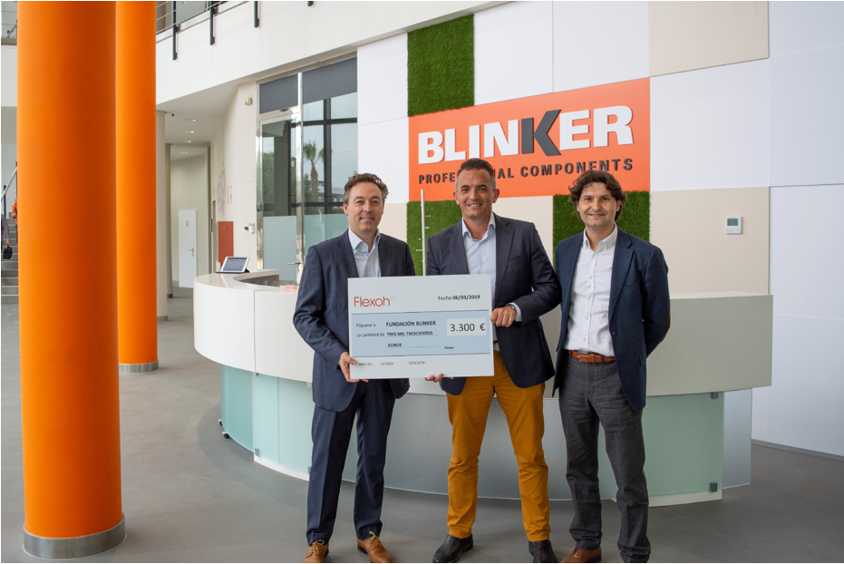 Flexoh destina 3.300€ al desarrollo de proyectos de la Fundación Blinker